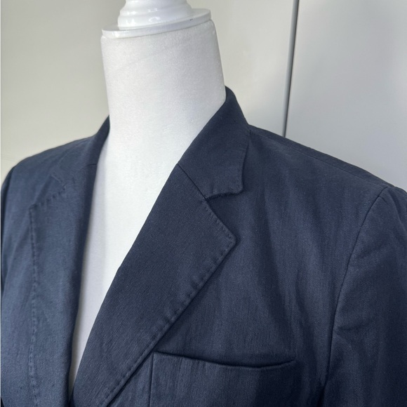 Brooks Brothers Navy Linen Blend Blazer - Picture 2 of 4